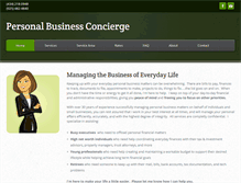 Tablet Screenshot of personalbusinessconcierge.com